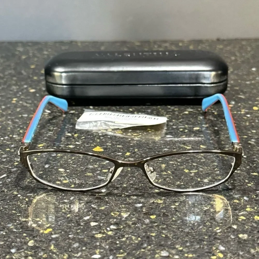 Valentino Brown & Azure Eyeglasses. Unisex.